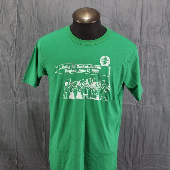 Vintage Graphic T-shirt - CUPE Rally for Saskatchewan 1989 - Men's Large - Picture 3 of 7